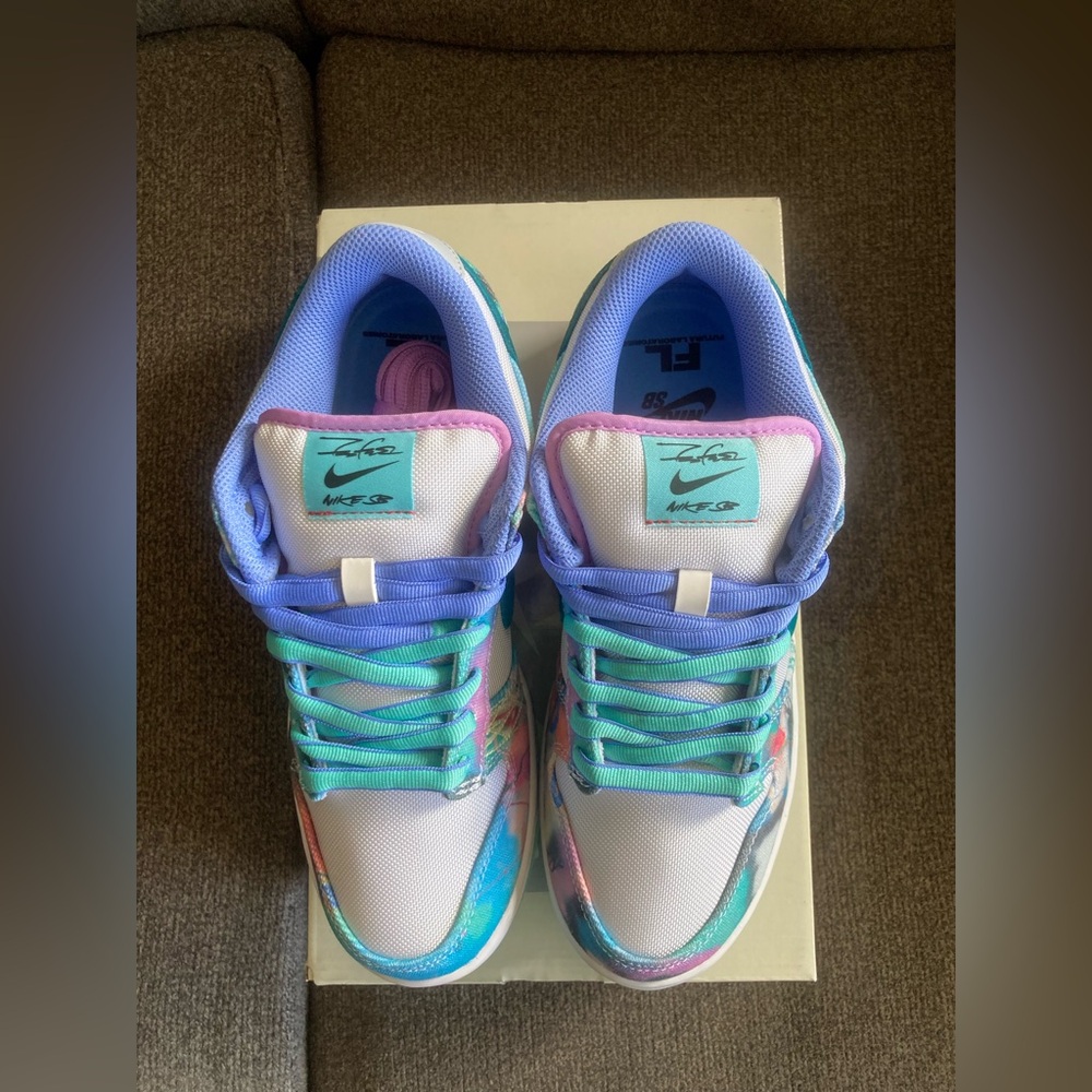 Nike Dunk SB Low Futura Laboratories Bleached Aqua Sneakers Size 8 *BRAND NEW - Picture 7 of 8